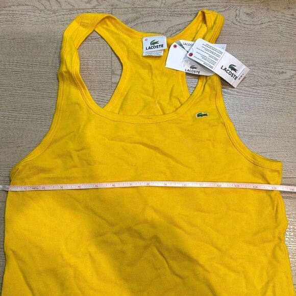NWT Lacoste women’s yellow tank top size 40 / medium - Picture 3 of 5